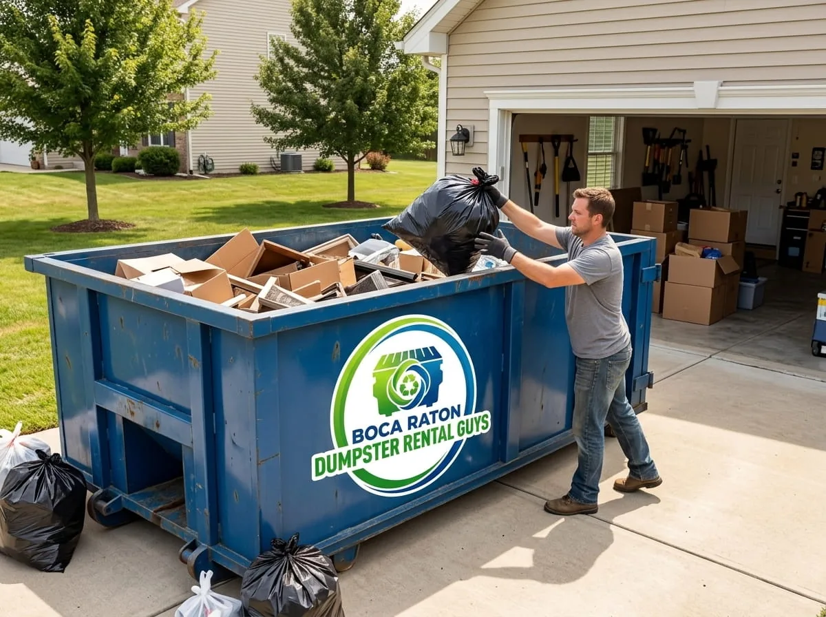15 yard roll-off dumpster in Boca Raton